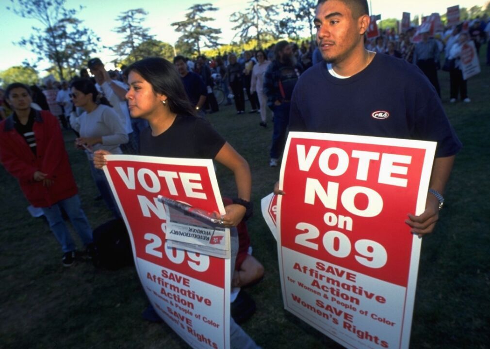 1996: California and Texas ban affirmative action in college admissions